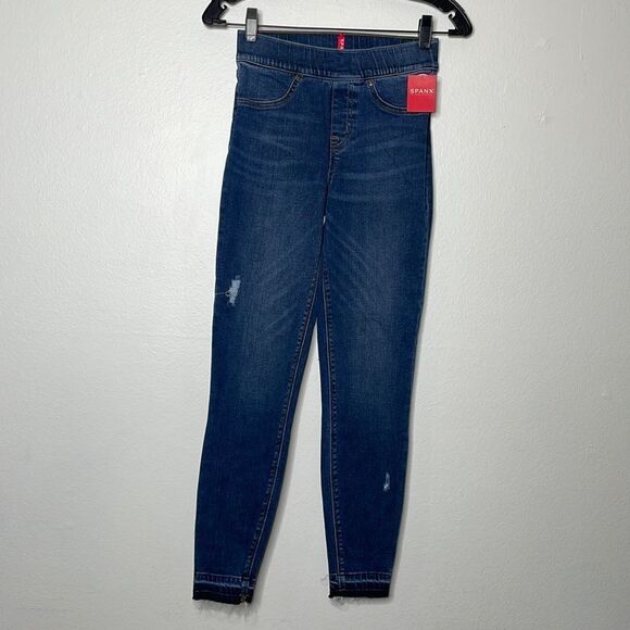 SPANX Womens Size Small Distressed Ankle Skinny Jeans Medium Wash - Picture 3 of 8